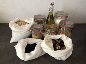 My first batch (bags & jars also from their store) at Little Plant Pantry in Amsterdam