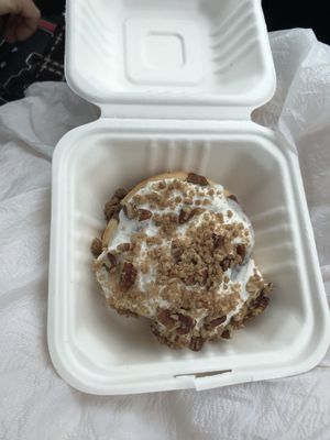 Pecans and pie crumbs cinnamon bun! at Cinnaholic in Scarborough