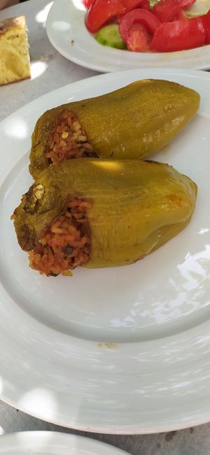 Peperoni ripieni at Oda's Garden in Tirana