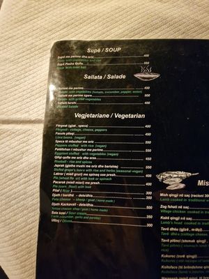 Veggie section at Oda's Garden in Tirana