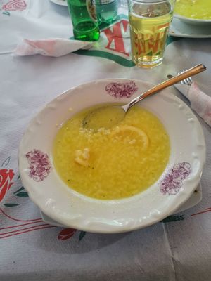 Rice soup (vegan) at Temi Albanian Food in Berat