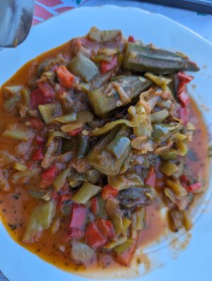 Okra at Temi Albanian Food in Berat