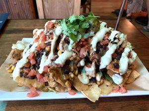 Nachos at No Bones Beach Club in Chicago