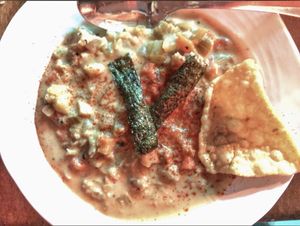 Coastal chowder, aromatic and teeming with vegan maritime at No Bones Beach Club in Chicago