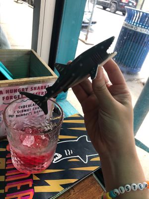 Shark themed shots!  at No Bones Beach Club in Chicago