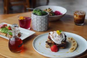 Banana Bread Pudding at Wholism in Portland