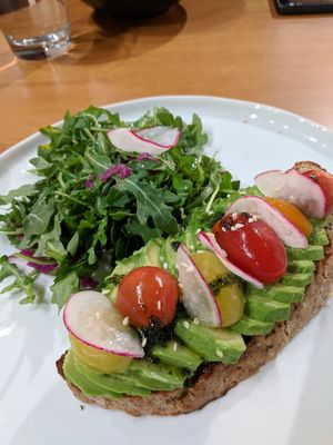 Avocado toast at Wholism in Portland