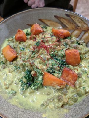 Lentil and Kale Curry at Wholism in Portland