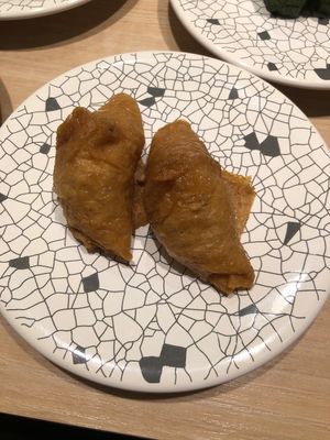Sweetened deep fried tofu at Daikisuisan in Osaka