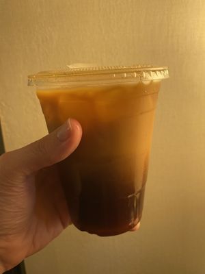 Thai iced tea with soy milk   at LA Vegan in Los Angeles