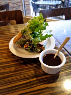 Fresh spring rolls at LA Vegan in Los Angeles