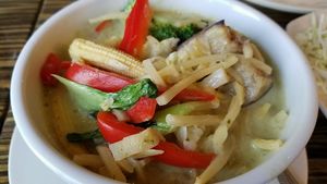 green curry at LA Vegan in Los Angeles