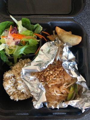 pad thai lunch special  at LA Vegan in Los Angeles