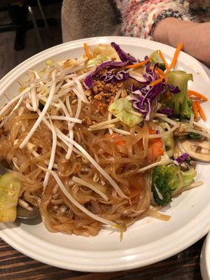 Pad Thai with vegetables at LA Vegan in Los Angeles