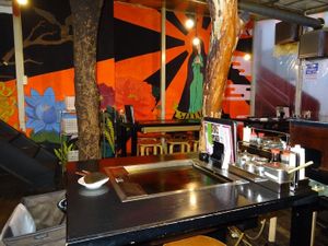 Inside at Sakura Tei in Tokyo