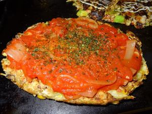 Vegan tomato sauce instead of meat sauce at Sakura Tei in Tokyo