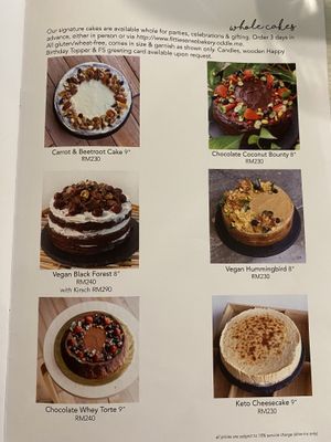 Some vegan desserts  at Fittie Sense in Kuala Lumpur