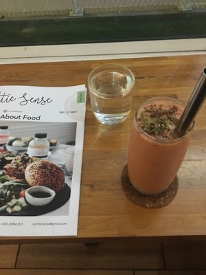 Papaya smoothie  at Fittie Sense in Kuala Lumpur