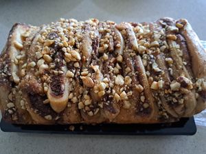 Vegan babka with chocolate at Atrameez Products in Amman