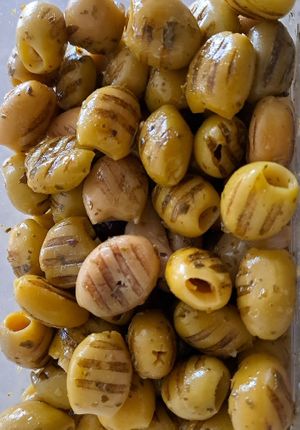 Grilled olives at Atrameez Products in Amman