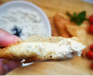 Vegan Cheese Sambosa at Atrameez Products in Amman