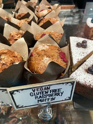 Raspberry muffin at Jane The Bakery in San Francisco