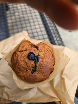 Vegan blueberry muffin at Jane The Bakery in San Francisco