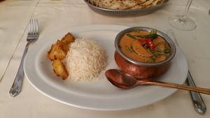 Vegetable curry at Vulkan in Zurich