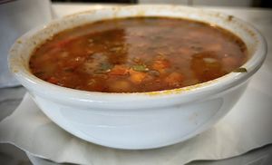 Today’s super day is vegan minestrone   at Olive & Thyme in Toluca Lake