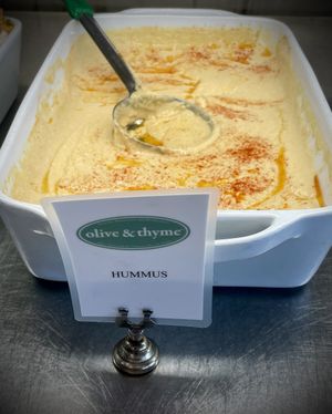 Hummus  at Olive & Thyme in Toluca Lake