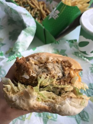 Chicken burger at Oowee Vegan - Baldwin in Bristol