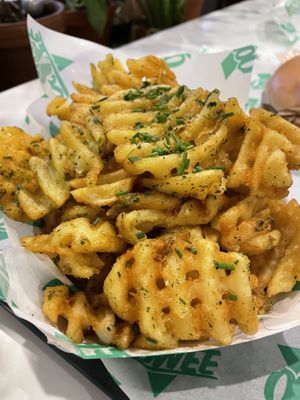 Garlic waffle fries   at Oowee Vegan - Baldwin in Bristol