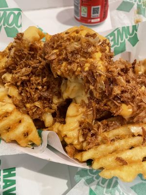 Loaded waffle fries  at Oowee Vegan - Baldwin in Bristol