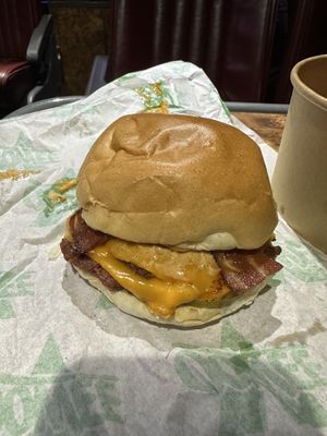 Double bacon burger  at Oowee Vegan - Baldwin in Bristol