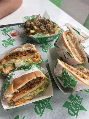 The Big Oovee, Flamin hot clicker, jalapeño cheese fries  at Oowee Vegan - Baldwin in Bristol