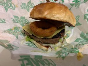 BBQ burger at Oowee Vegan - Baldwin in Bristol