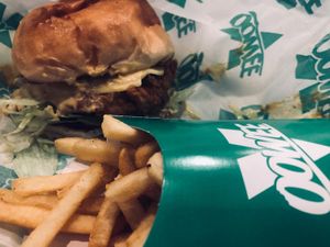 Sneaky clucker and fries   at Oowee Vegan - Baldwin in Bristol