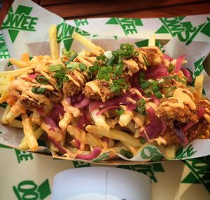 Heavenly shrimp basket  at Oowee Vegan - Baldwin in Bristol