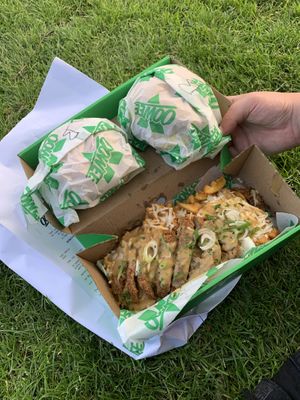 Cluckin’ Waffle Fries at Oowee Vegan - Baldwin in Bristol