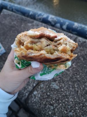 Half eaten baconator! at Oowee Vegan - Baldwin in Bristol