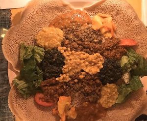 Probierplatte vegan für 2 Personen  at Okra in Dusseldorf