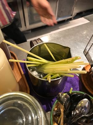 Rice plant straws! at Ginger Farm Kitchen in Chiang Mai