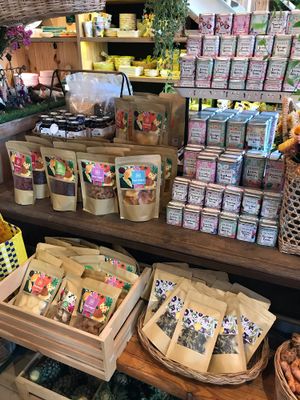 Dried fruits and tea at Ginger Farm Kitchen in Chiang Mai