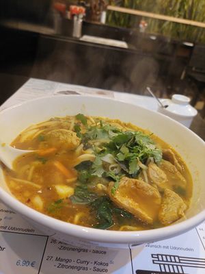 No. 43: noodle soop with lemongrass and vegan "meat" at An Khang Quan in Dusseldorf