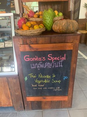 Specials updated frequently  #Veganuary at Ganita Cafe in Pai