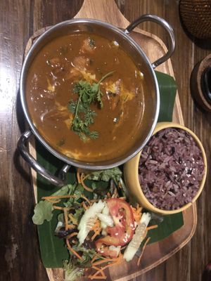 Curry with Tempeh just amazing   at Ganita Cafe in Pai