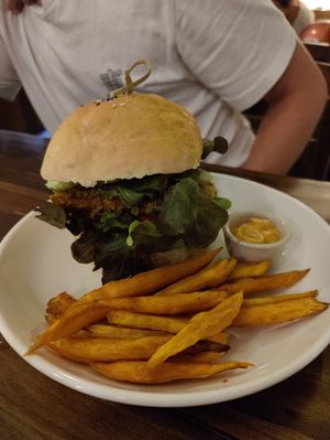 Chicken Burger at Ganita Cafe in Pai