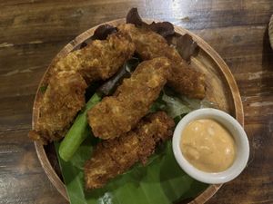  Chicken fingers appetiser  #Veganuary at Ganita Cafe in Pai
