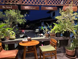 Outside seating  #Veganuary at Ganita Cafe in Pai