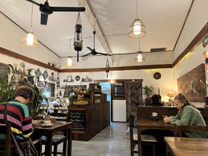 Inside seating  #Veganuary at Ganita Cafe in Pai